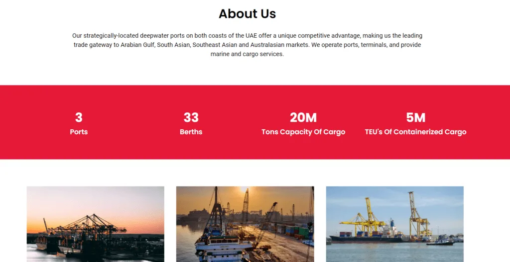 Sharjah Port Authority Website