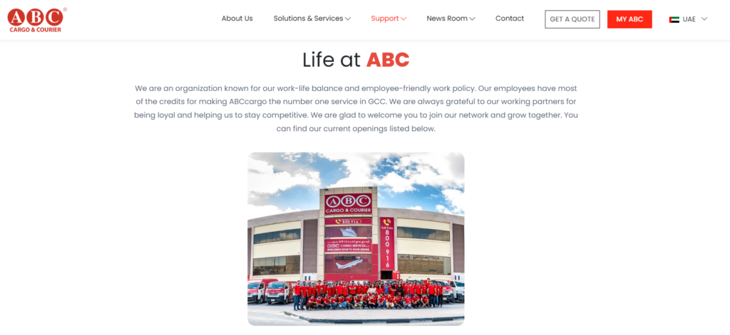 ABC Cargo Careers Page