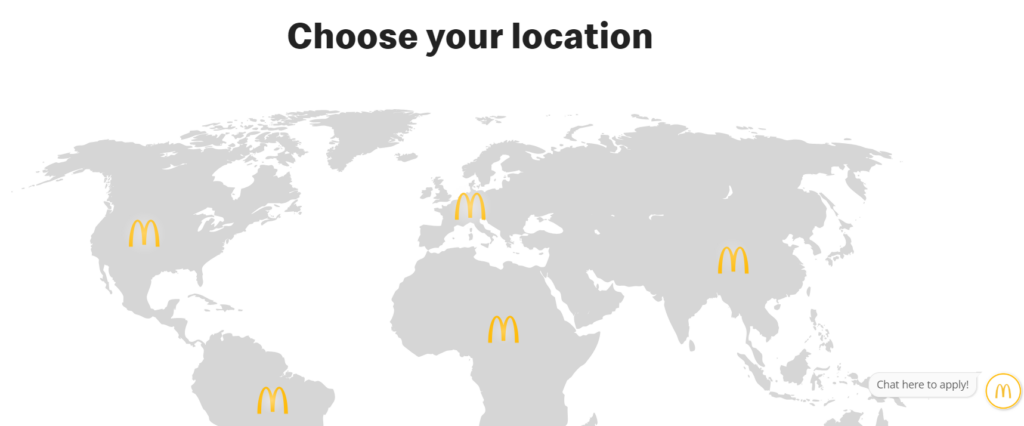 McDonald's Career Page Screenshot