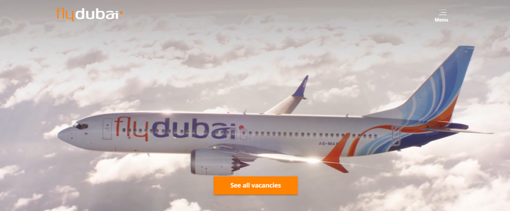 FlyDubai Careers website page